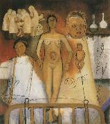 Frida Kahlo Kahlo and Caesarean operation oil painting on canvas